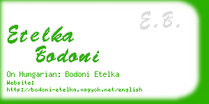 etelka bodoni business card